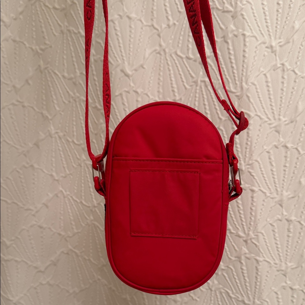 Lululemon Red Quilted Crossbody Bag with Maple Leaf Stitch - Picture 3 of 4